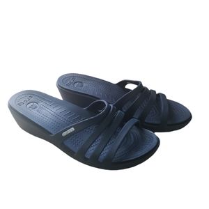 Crocs Navy Blue Sandals, women's size 10.